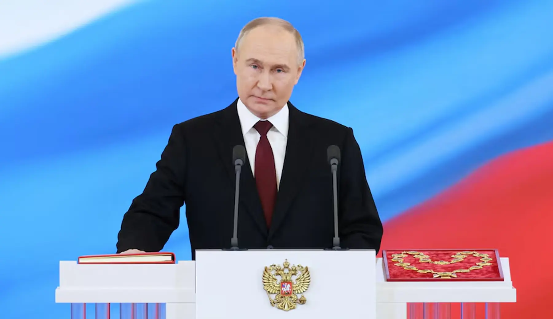 Vladimir Putin became Russia’s president for the fifth time after taking the oath.